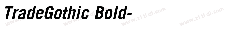 TradeGothic Bold字体转换